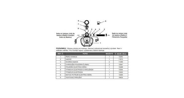 Kontrolní jednotka k chlorinátoru Intex QS200 - 13092