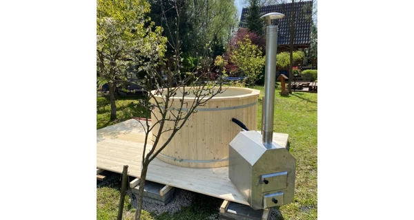 Koupací sud s plastovou vložkou - průměr 160 cm