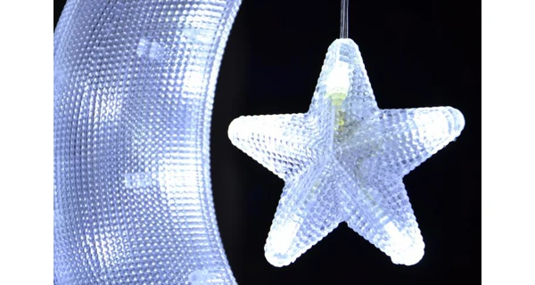 LED dekorace - měsíc a hvězda