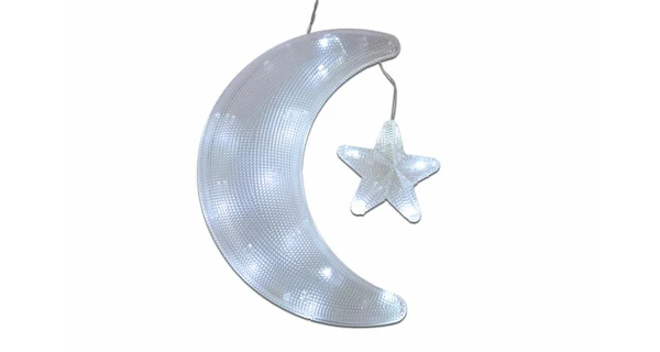 LED dekorace - měsíc a hvězda