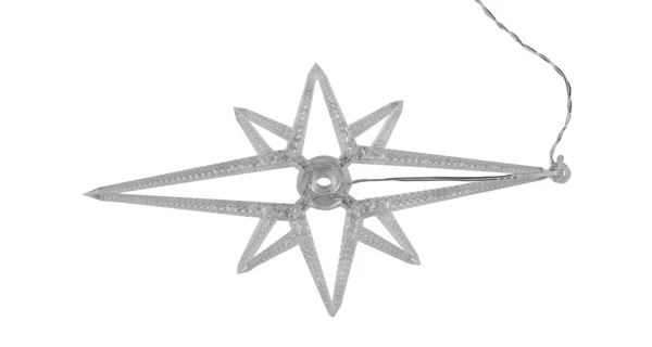 LED dekorace na okno - 3 ks - vločka, hvězdy