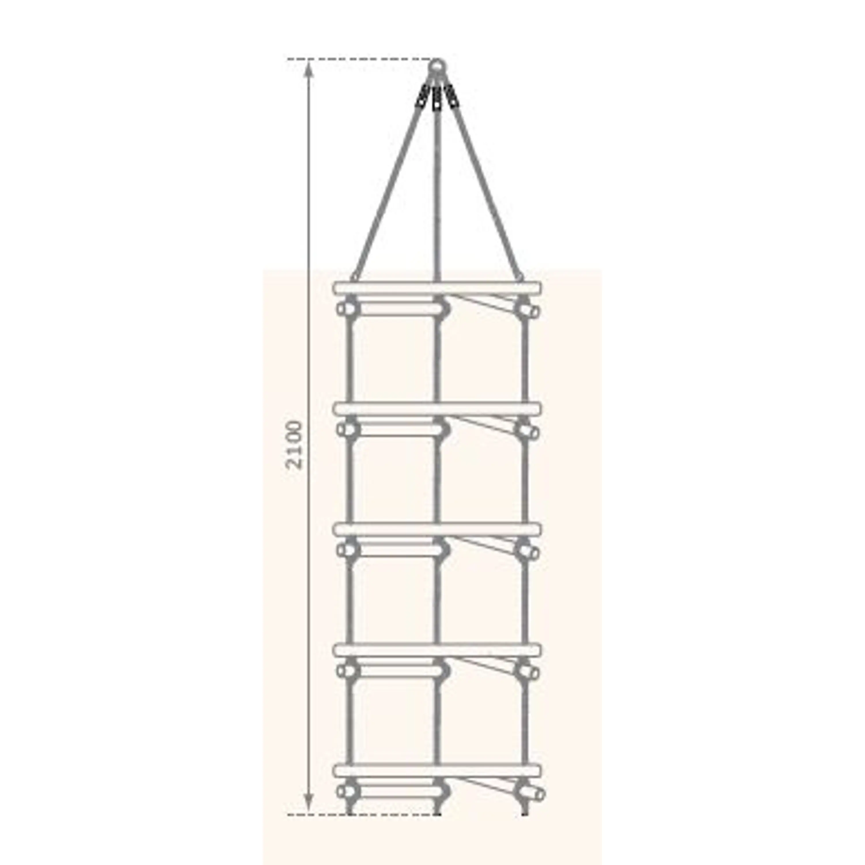 KBT Provazový žebřík 3stranný Obrázek