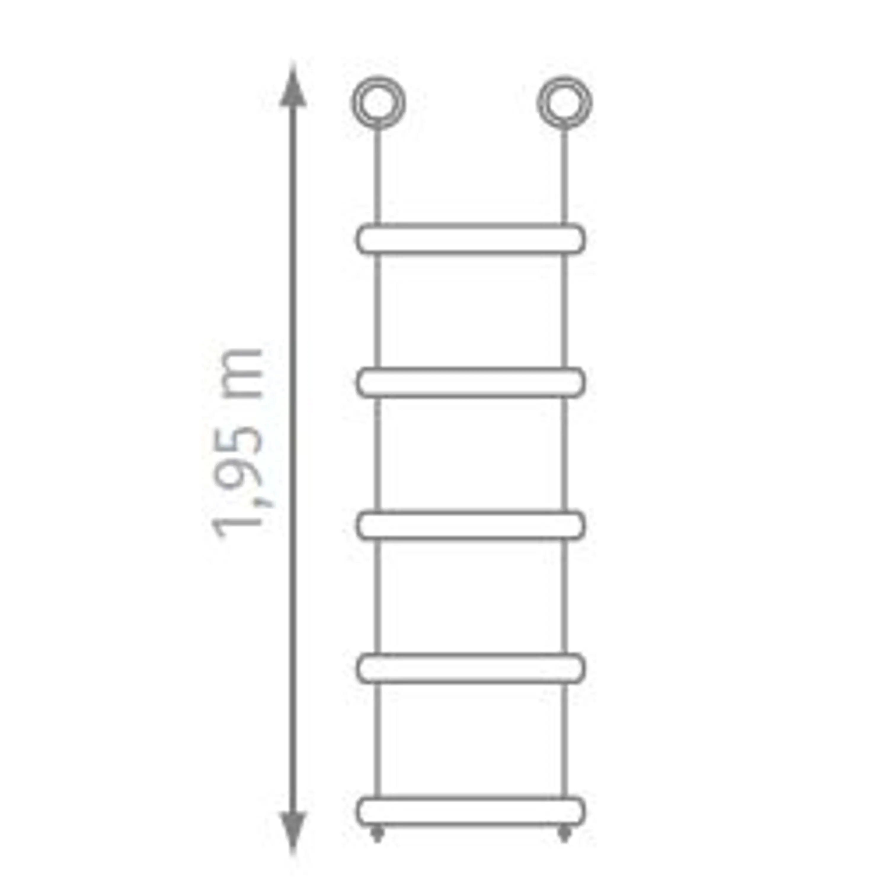 Provazový žebřík 5 příček Obrázek