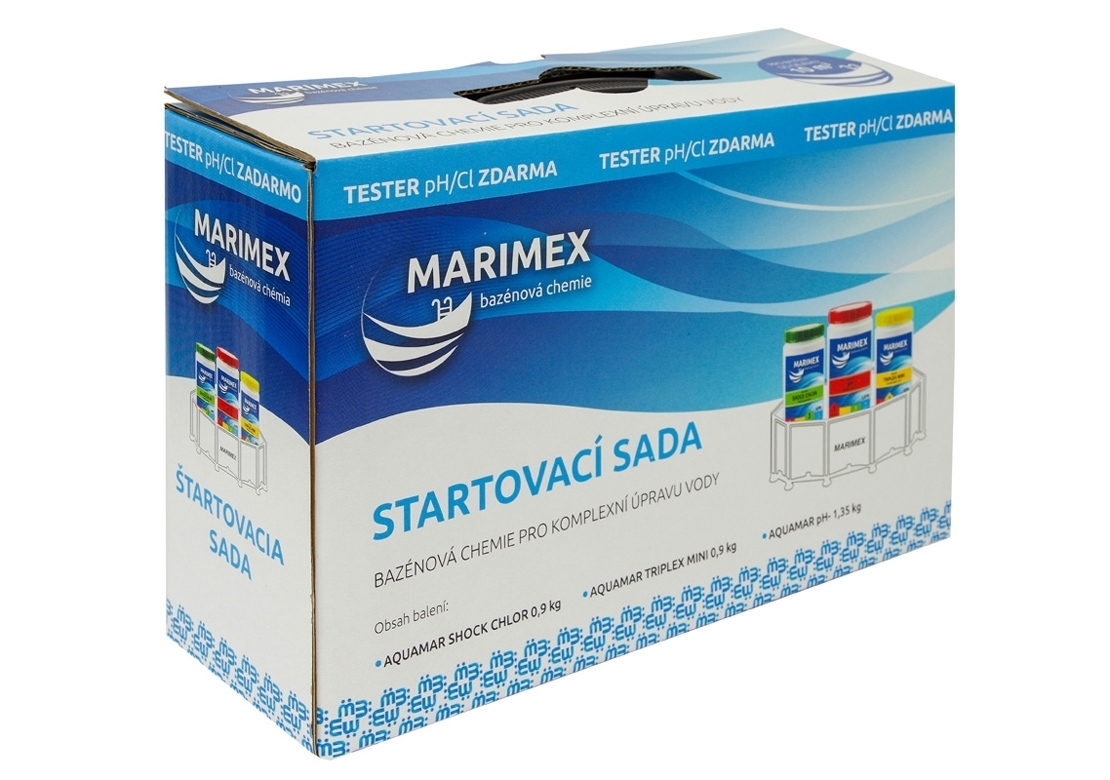 Marimex AquaMar chemický set Start – 11307010; AquaMar Shock Chlor 0,9kg, AquaMar Triplex MINI 0,9kg