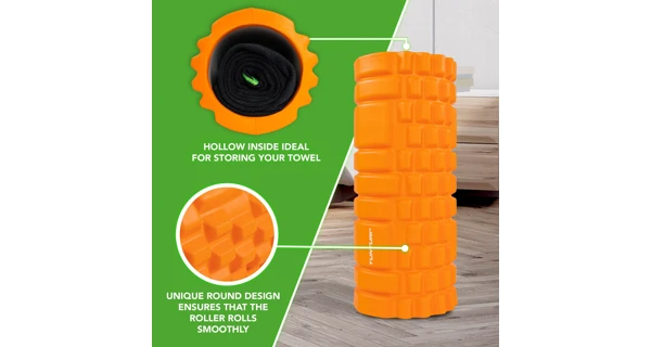 Masážní válec Foam Roller TUNTURI 33 cm / 13 cm oranžový