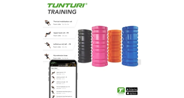 Masážní válec Foam Roller TUNTURI 33 cm / 13 cm oranžový