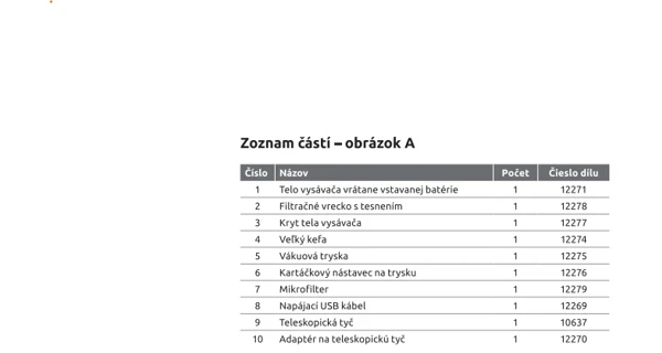 Nabíjecí tělo k vysavači Star Vac Aku - 12271