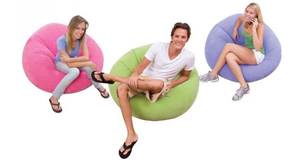 Nafukovací křeslo Intex Beanless Bag Chair - fialová