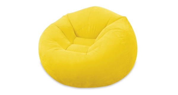 Nafukovací křeslo Intex Beanless Bag Chair - žlutá
