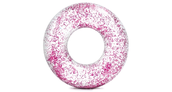 Nafukovací kruh 107 cm - třpytivý růžový