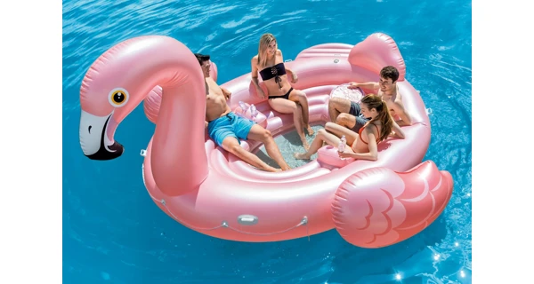 Nafukovací lehátko - plameňák párty velký