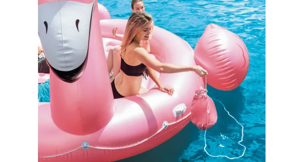 Nafukovací lehátko - plameňák párty velký