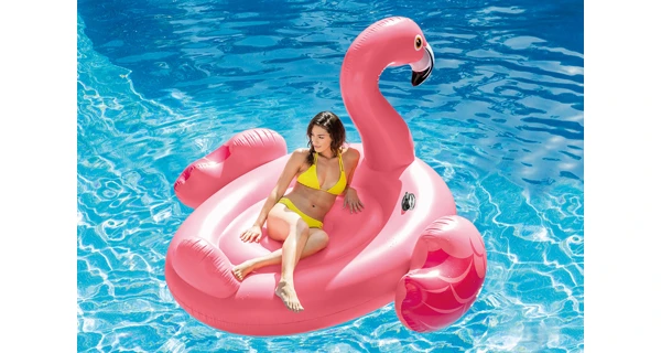 Nafukovací lehátko - plameňák střední