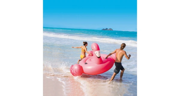 Nafukovací lehátko - plameňák střední