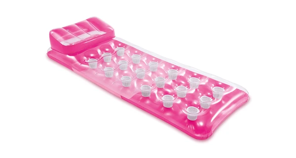 Nafukovací lehátko - pocket, růžové