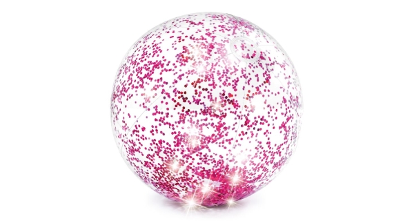 Nafukovací míč 51 cm - třpytivý růžový