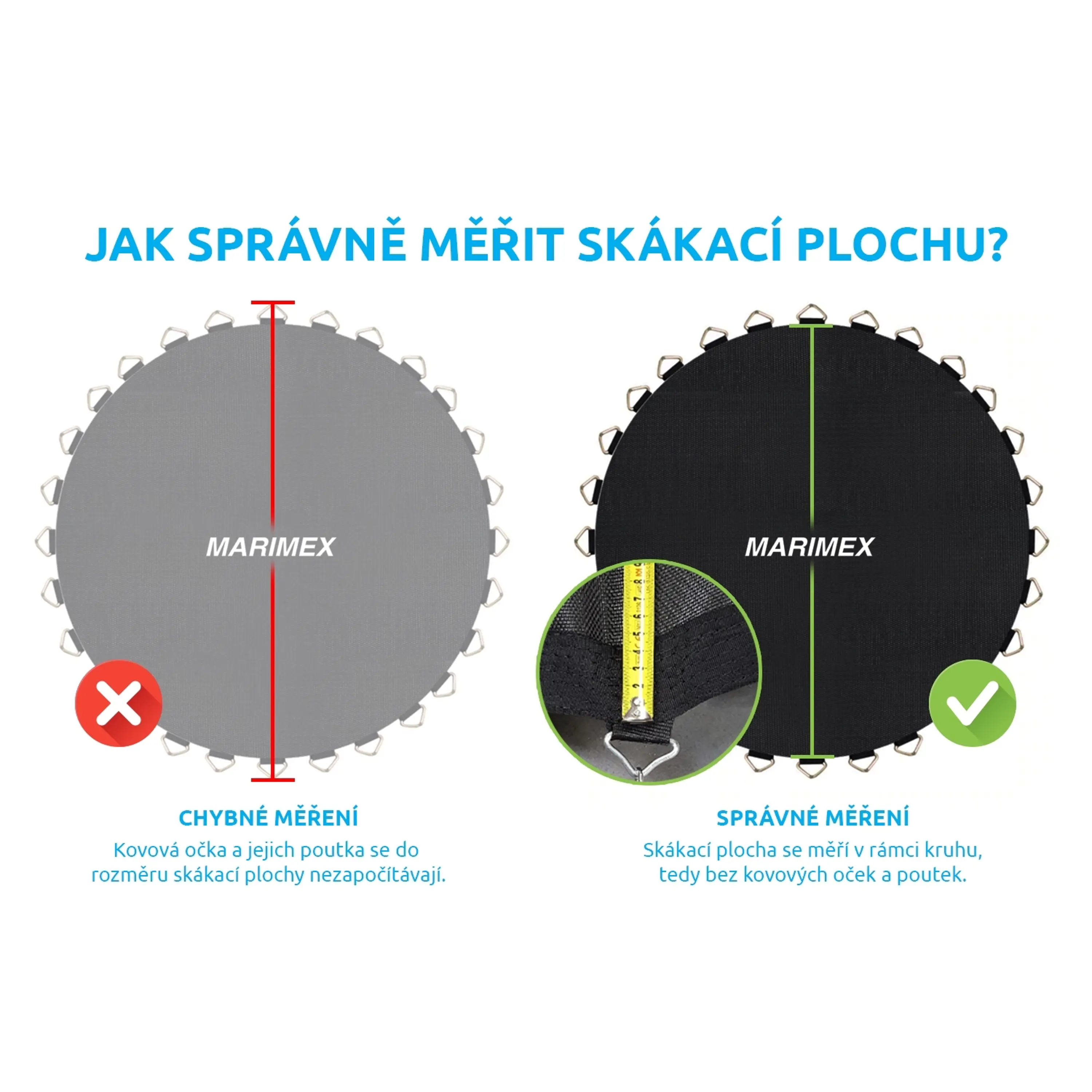 Marimex | Náhradní skákací plocha pro trampolínu Marimex Premium 244 cm - 48 pružin / průměr 201 cm | 19000947 Obrázek