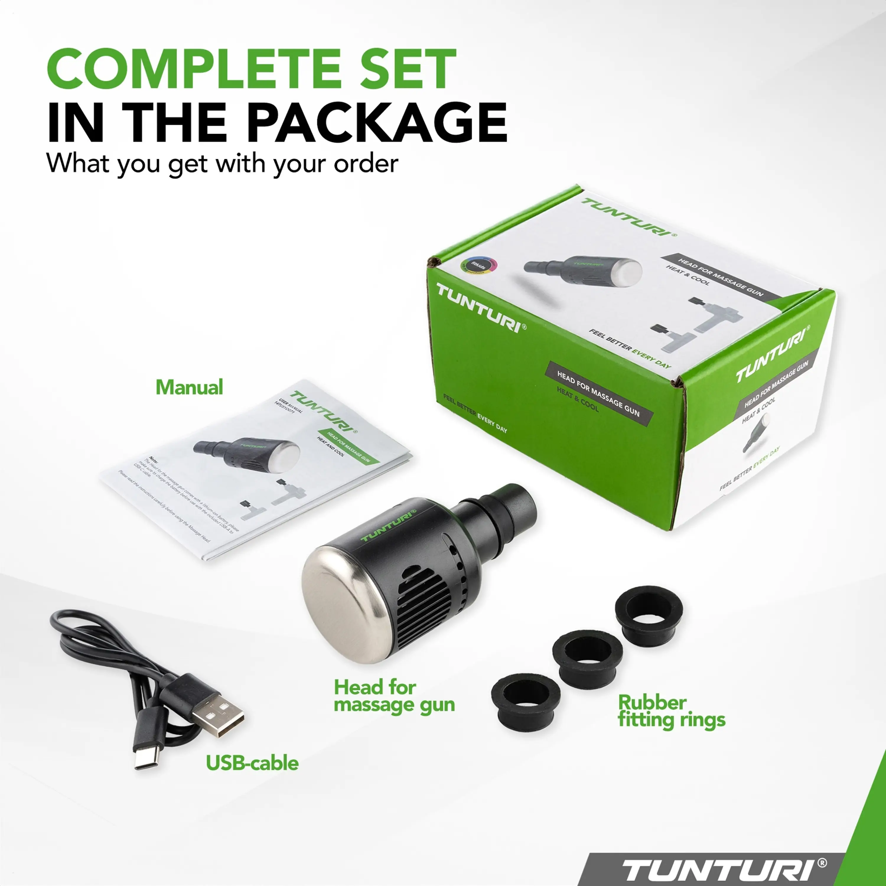 Tunturi | Nahřívací a chladící hlava pro masážní pistoli TUNTURI Heat and Cool | 15108263 Obrázek