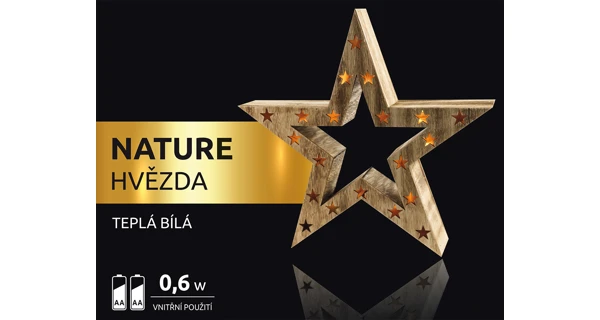 Nature hvězda 10 LED