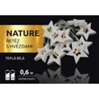 Nature řetěz s hvězdami 10 LED - bílý