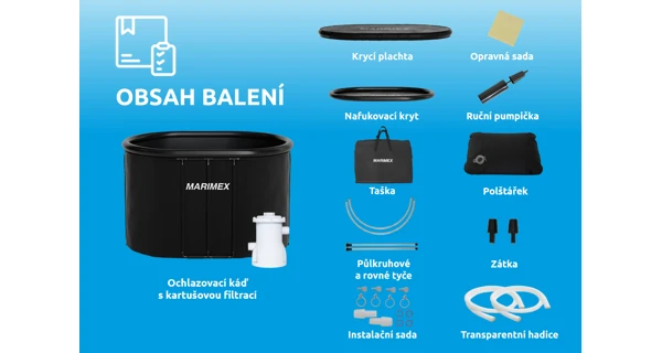 Ochlazovací káď 125x75x77 cm s kartušovou filtrací