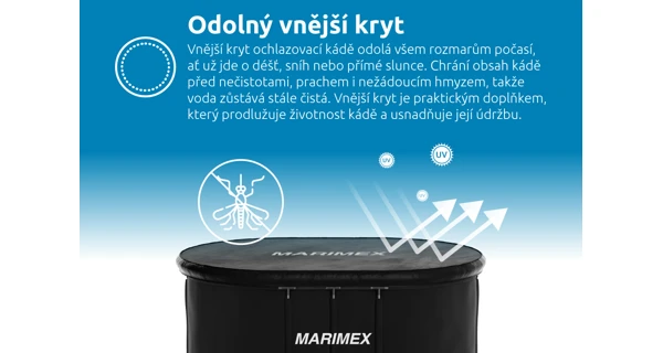 Ochlazovací káď 125x75x77 cm s kartušovou filtrací