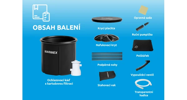 Ochlazovací káď 90x75 cm s kartušovou filtrací