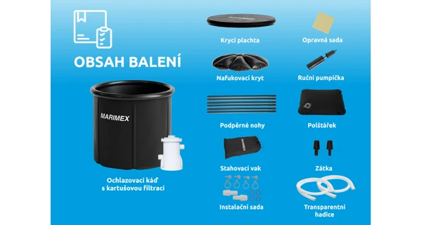 Ochlazovací káď 90x75 cm s kartušovou filtrací