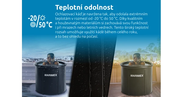 Ochlazovací káď 90x75 cm s kartušovou filtrací