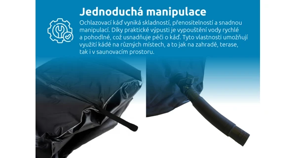 Ochlazovací káď 90x75 cm s kartušovou filtrací