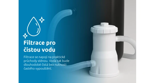 Ochlazovací káď 90x75 cm s kartušovou filtrací (poškozený obal)