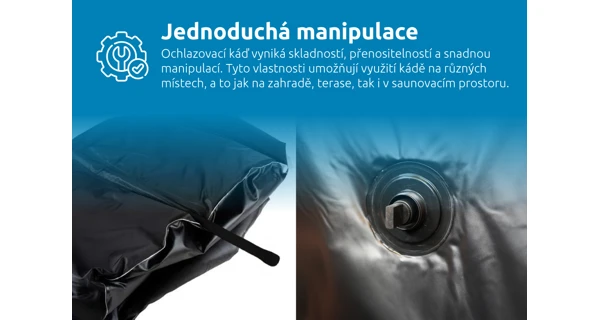 Ochlazovací káď 90x75 cm s kartušovou filtrací (poškozený obal)