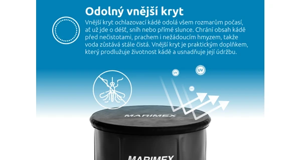 Ochlazovací káď 90x75 cm s kartušovou filtrací (poškozený obal)