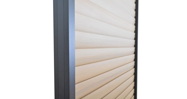 Panel zastínění 1 m - sklápěcí horizontální lamely, pro bioklimatickou pergolu, dřevo