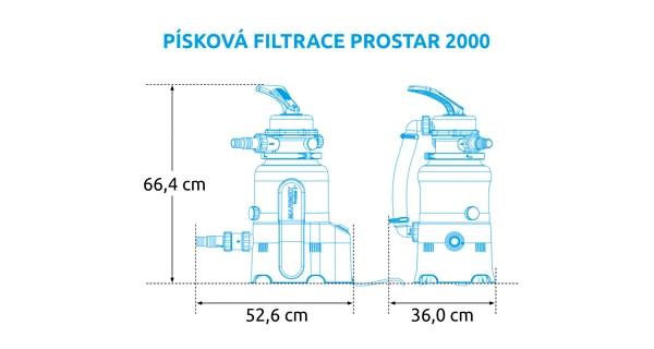 Rozměry filtrace ProStar 2000
