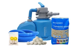 Písková filtrace + příslušenství ke zprovoznění