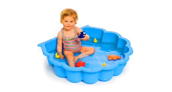 Pískoviště/bazének - mušle s krytem - modré