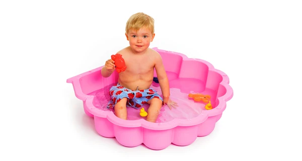 Pískoviště/bazének - mušle s krytem - růžové