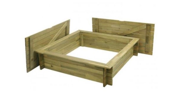 Pískoviště s krytem 120 x 120 cm