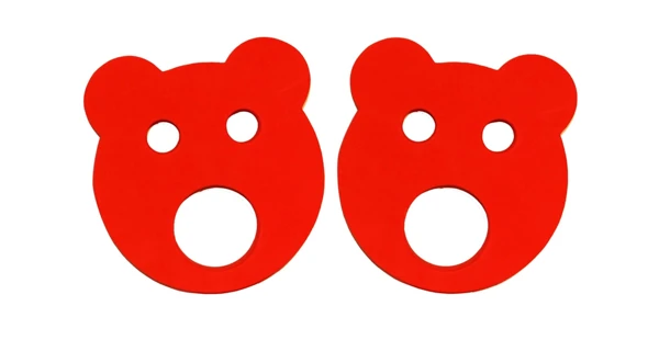 Plavecké rukávky Medvídek velký - červené