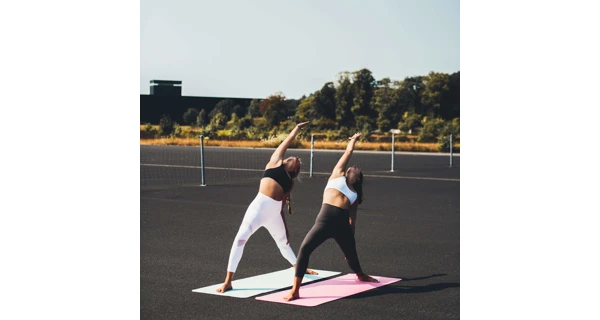 Podložka na cvičení TUNTURI s popruhem, šedomodrá