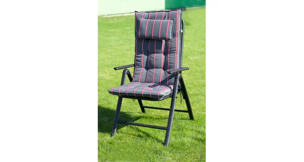 Polstrování na křeslo - šedé s pruhy