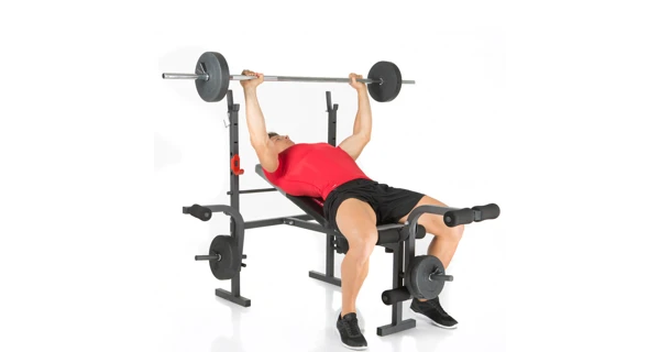 Posilovací lavice HAMMER Bermuda vč. 25 kg činek, osa 120cm, jednoručky 30cm