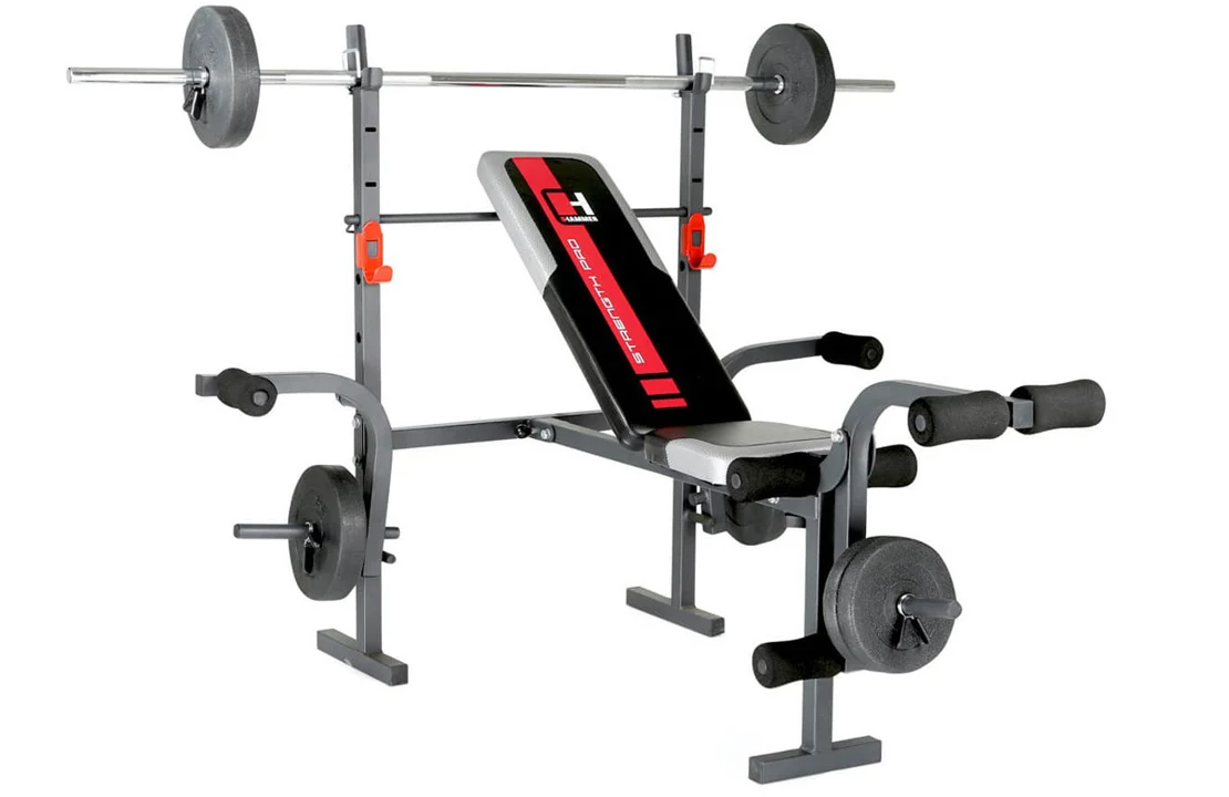 - | Posilovací lavice HAMMER Bermuda vč. 25 kg činek, osa 120cm, jednoručky 30cm | 15108159