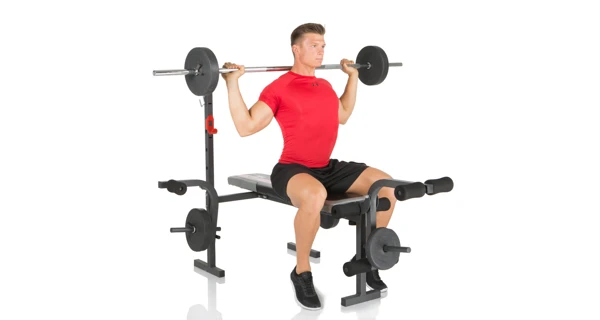 Posilovací lavice HAMMER Bermuda vč. 25 kg činek, osa 120cm, jednoručky 30cm