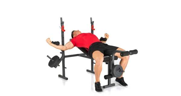 Posilovací lavice HAMMER Bermuda vč. 25 kg činek, osa 120cm, jednoručky 30cm