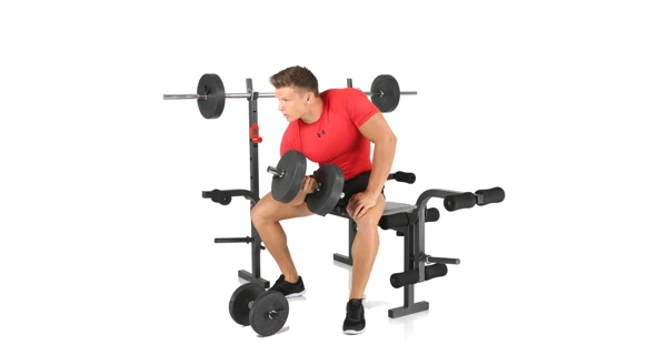 Posilovací lavice HAMMER Bermuda vč. 25 kg činek, osa 120cm, jednoručky 30cm