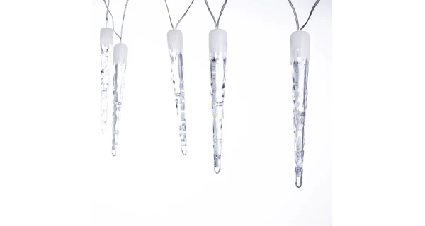 Rampouchy s tekoucím efektem 180 LED - studená bílá, 10 ks