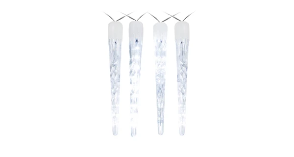 Rampouchy s tekoucím efektem 360 LED - studená bílá, 20 ks