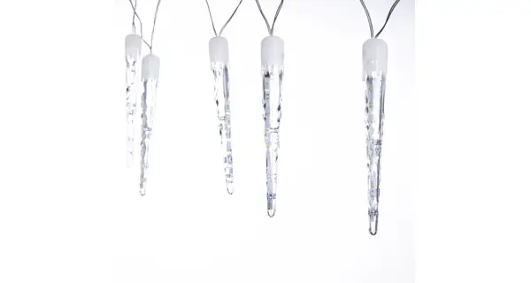 Rampouchy s tekoucím efektem 540 LED - studená bílá, 30 ks